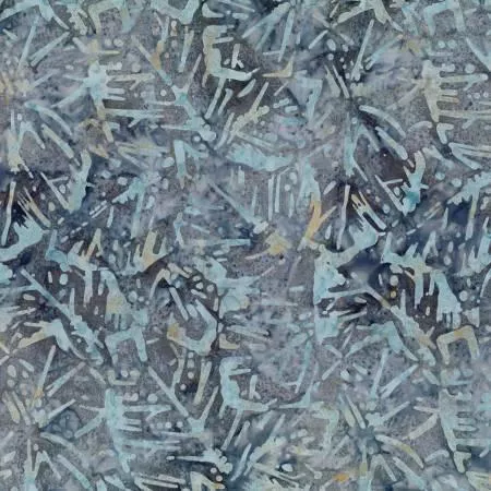 Batavian Batiks by Wilmington Batiks - Grey Banana Leaf 22279-492