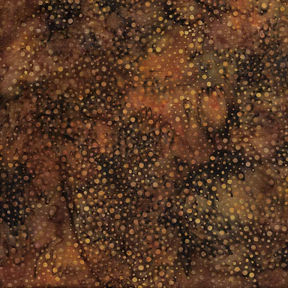 Batik Dots Harvest Night 122138869 Brown Citrine Island Batiks 843700148548 ^