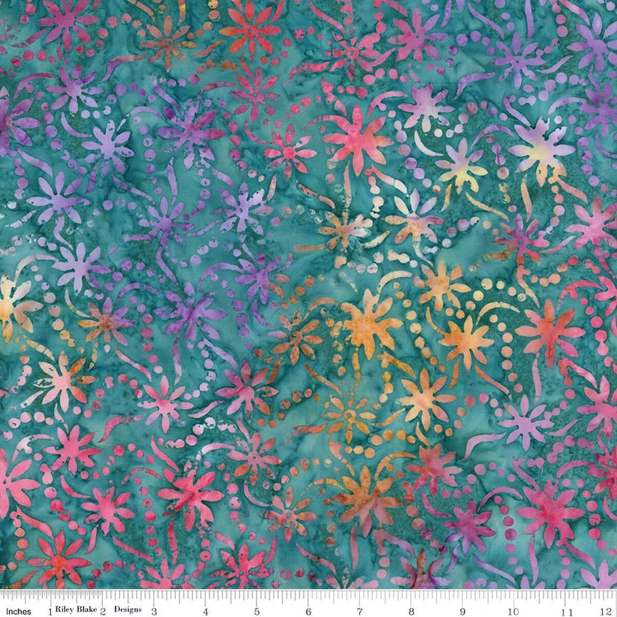Batiks Vibrant Pointillism 107/108” Wide Back Stardust Splash