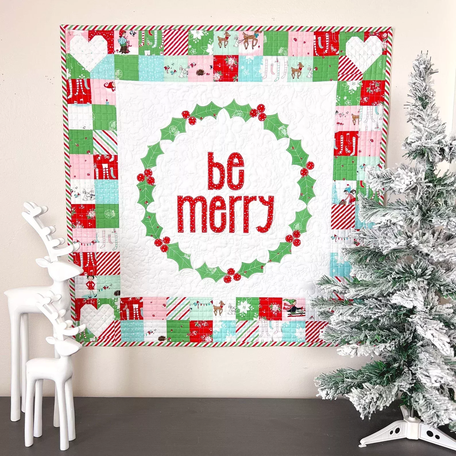 Be Merry Mini Quilt Pattern by Ameroonie Designs