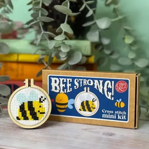 Bee Happy! Mini Matchbox Cross Stitch Kit