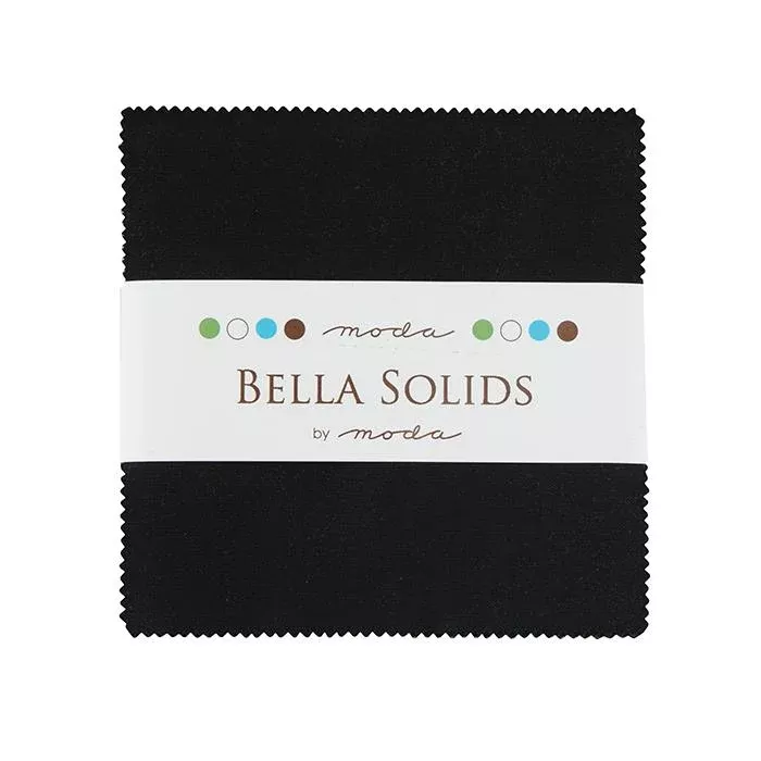 Bella Solid Black Charm Pack