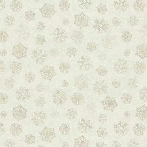 Benartex Christmas Magic Brocade Flake Ivory 13125-73 ^