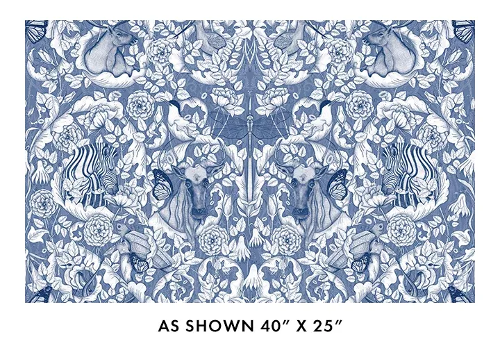 Benartex Mythic Forest Blue Wide Back Fabric
