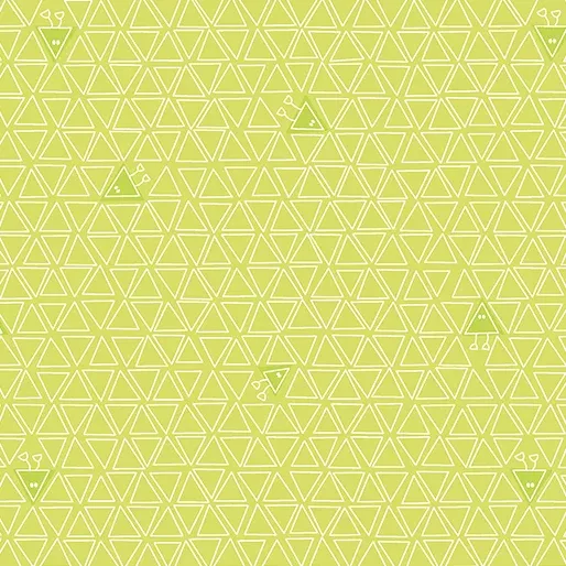 Benartex Robo Boogie Lime Triangles Fabric ONLINE PURCHASE ONLY