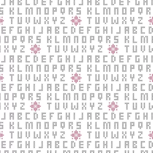 Benartex Stitch Garden Grey White Cross Stitch Sampler Fabric ONLINE PURCHASE ONLY