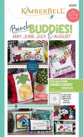 Bench Buddy Series (May - August) Machine Embroidery CD
