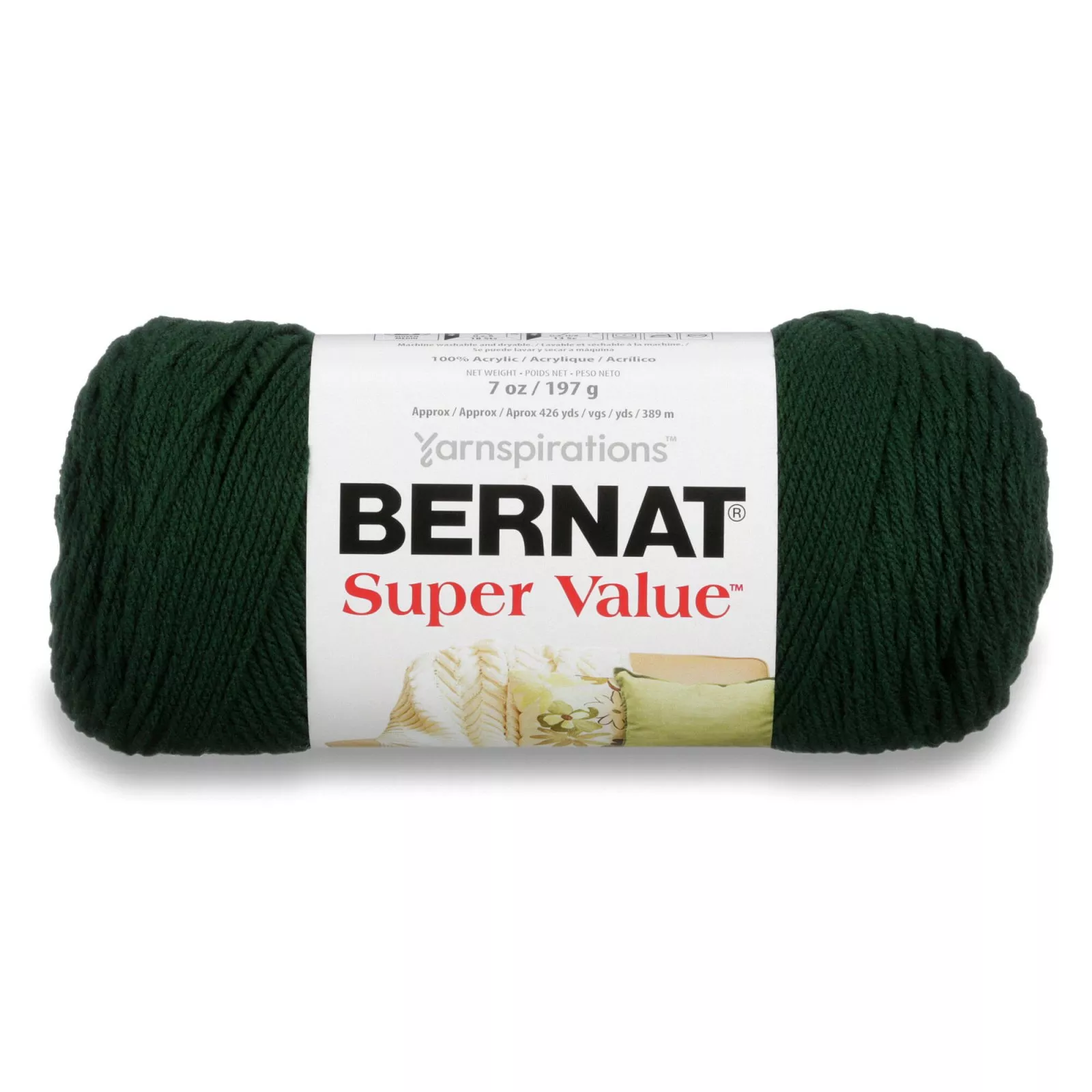 Bernat - Super Value Solid Yarn, Deep Sea Green