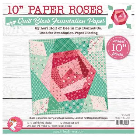 Berry & Sage : Paper Roses 10in Foundation Paper Pad - #ISE-7021 - Lori Holt