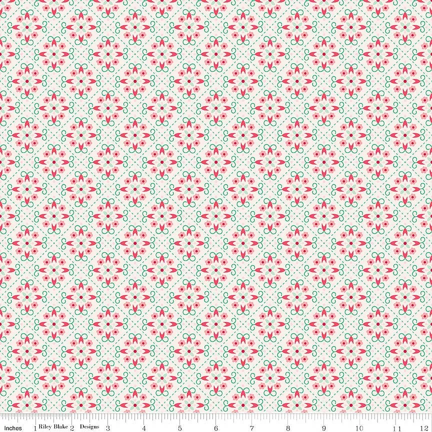 Berry & Sage Wallpaper Latte