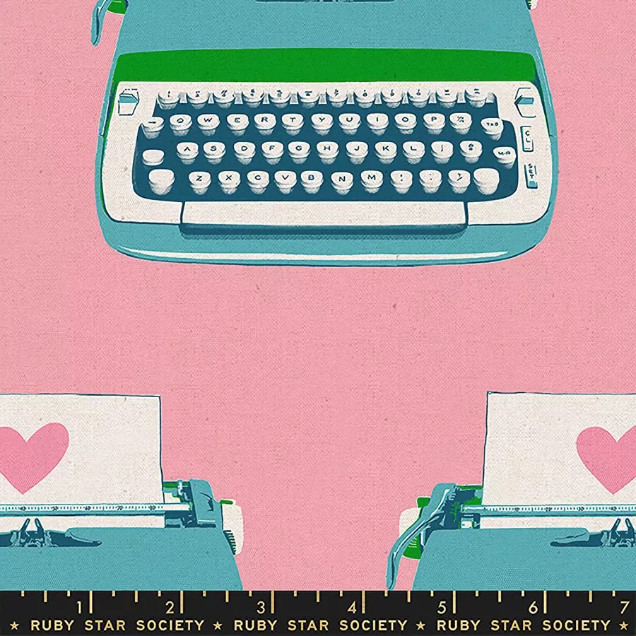Best Day Ever Typewriters Canvas Posy