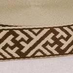 Bicolor Geo Webbing : 1.5" Brown - #PFA1153F38-60