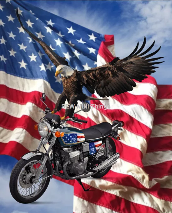 BIKER EAGLE FROM DAVID TEXTILES