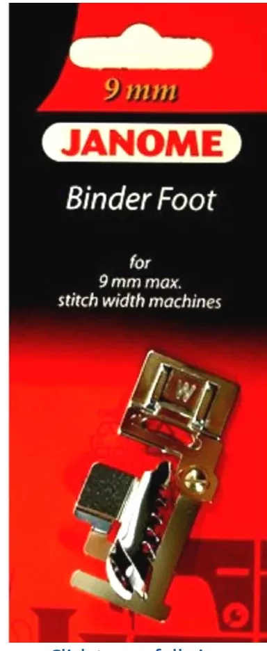 Binder Foot-9mm machines