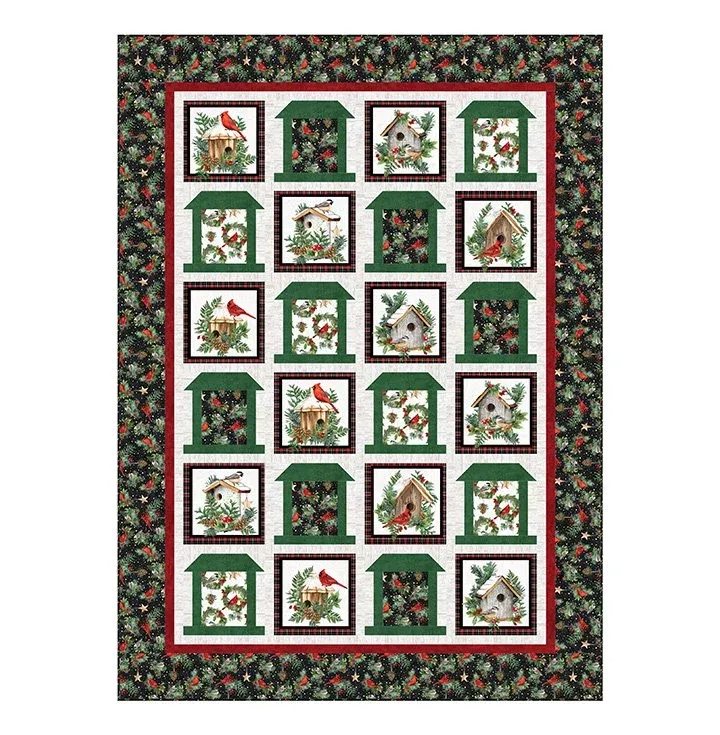 Bird Feeders And Cardinals Pattern