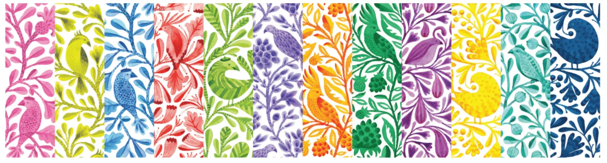 BIRDS AND BRANCHES -STRIPS | BRIGHT Jelly Roll
