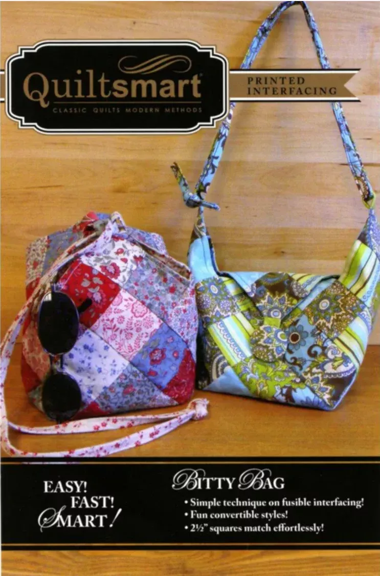 Bitty Bag Pattern with Preprinted Fusible Interfacing by Quiltsmart