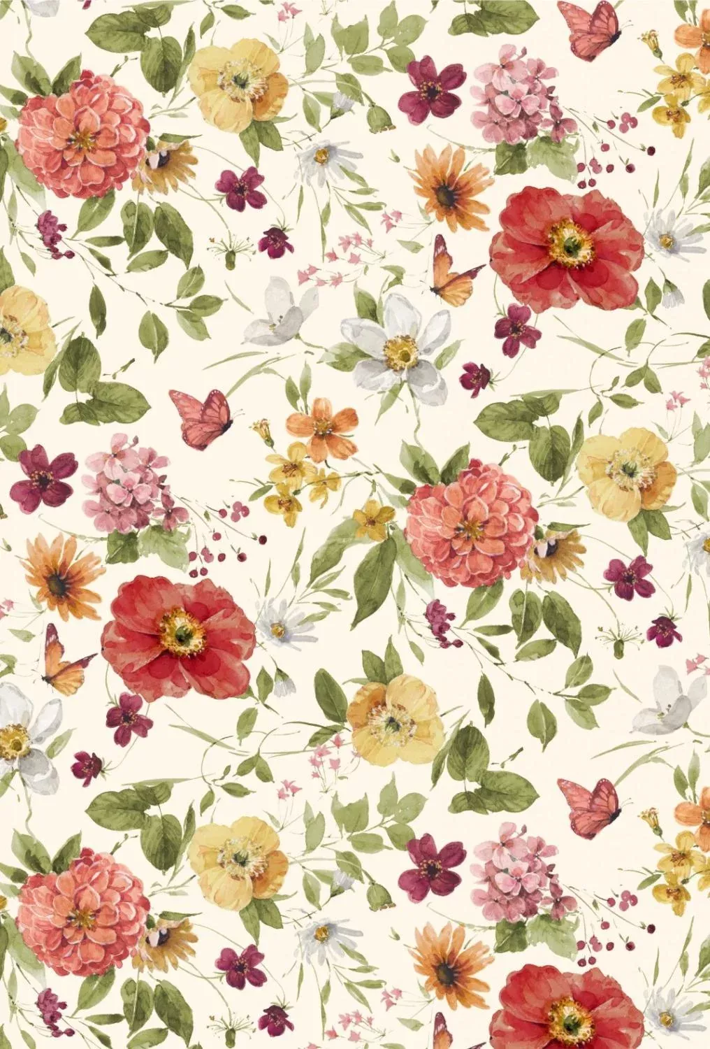 Blessed by Nature - Wilmington Prints - Cream Med Floral - 17810-273