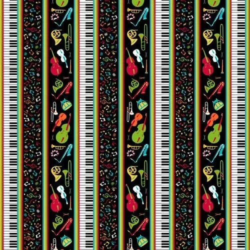 BLK All That Jazz 2279-99 Black - Cotton Fabric