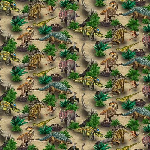BLK Land Of The Giants - 3384-33 Sand - Cotton Fabric
