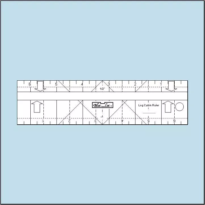 Bloc Loc Log Cabin Ruler 1/2 & 1 - LC-1/2&1