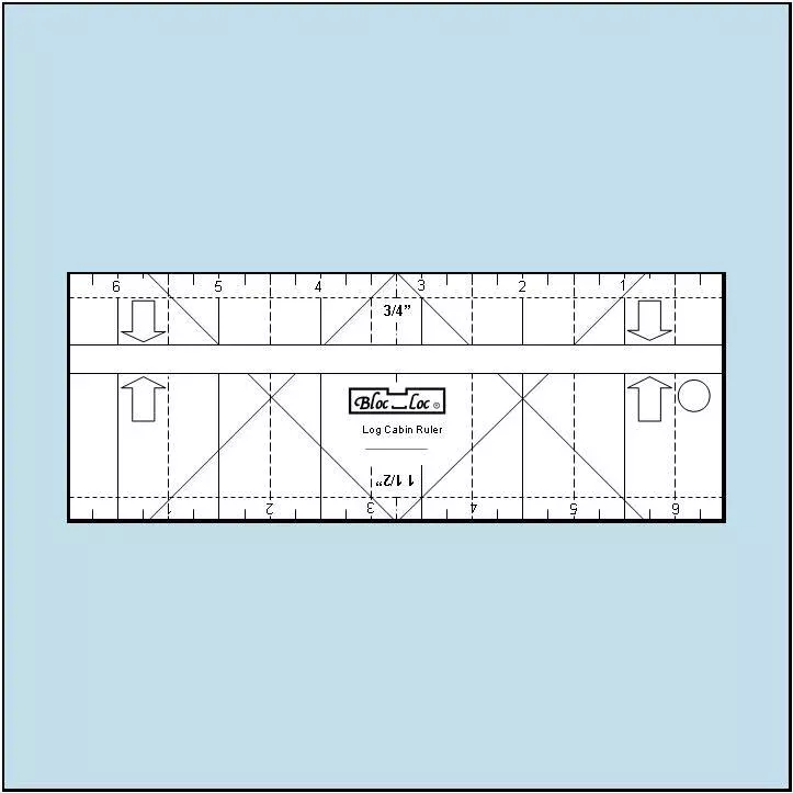 Bloc Loc Log Cabin Ruler 3/4 & 1-1/2" - LC-3/4 & 1-1/2