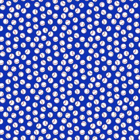 Blue Mini Baseballs CD8891-BLUE Timeless Treasures ^