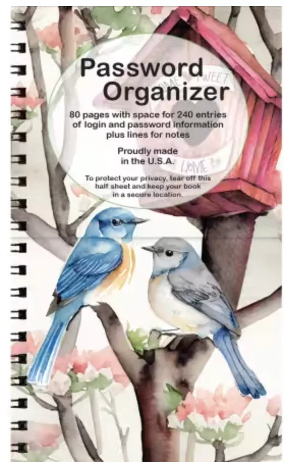 Bluebirds Password Book