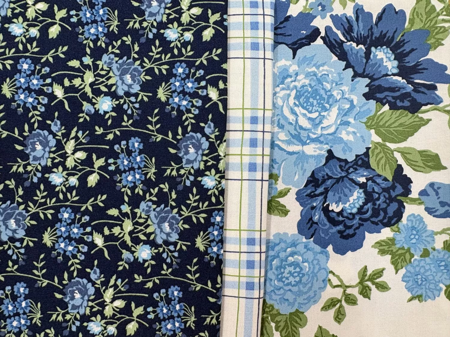 Blueprint Pillowcase KIT - Fabric for body, band & cuff with pattern