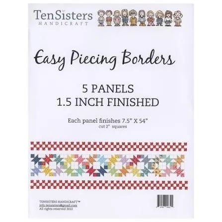 Border Panels - 1.5 Inch Finished (5x36 Squares) Package w/ Directions (5 Panel) - Ten Sisters