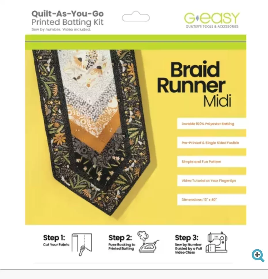Braid Runner Midi-Quilt as you go kit