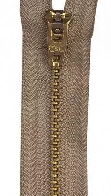 Brass Long Zipper 36