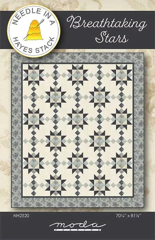 Breathtaking Stars : Quilt Pattern Featuring 3 Sisters Breathtaking Blues fabric - #NH 2520 - Needle in a Hayes Stack