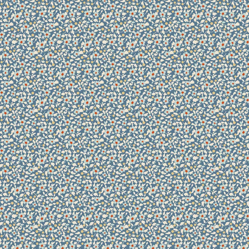 Brie Basics : Blue Small Floral - #TIL-130131-V15 - Tilda