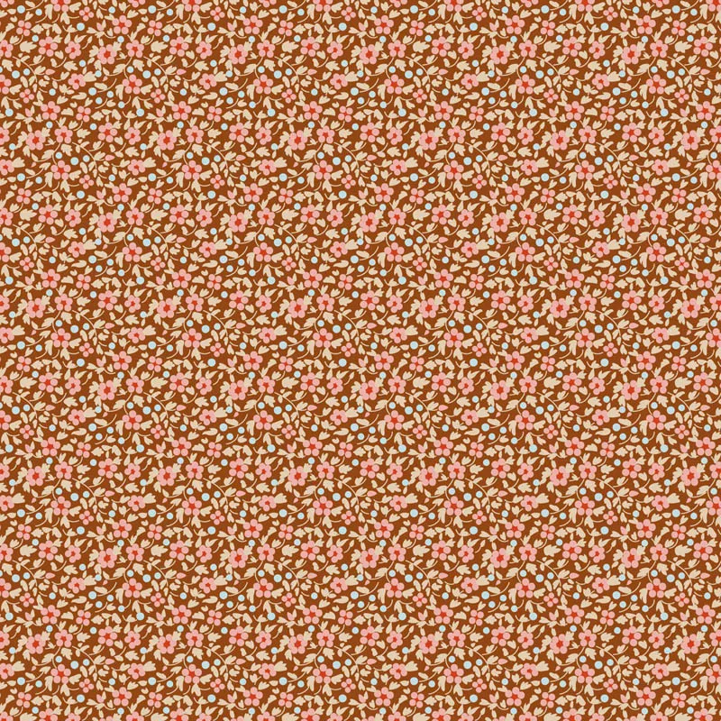 Brie Basics : Brown Small Floral - #TIL-130137-V15 - Tilda