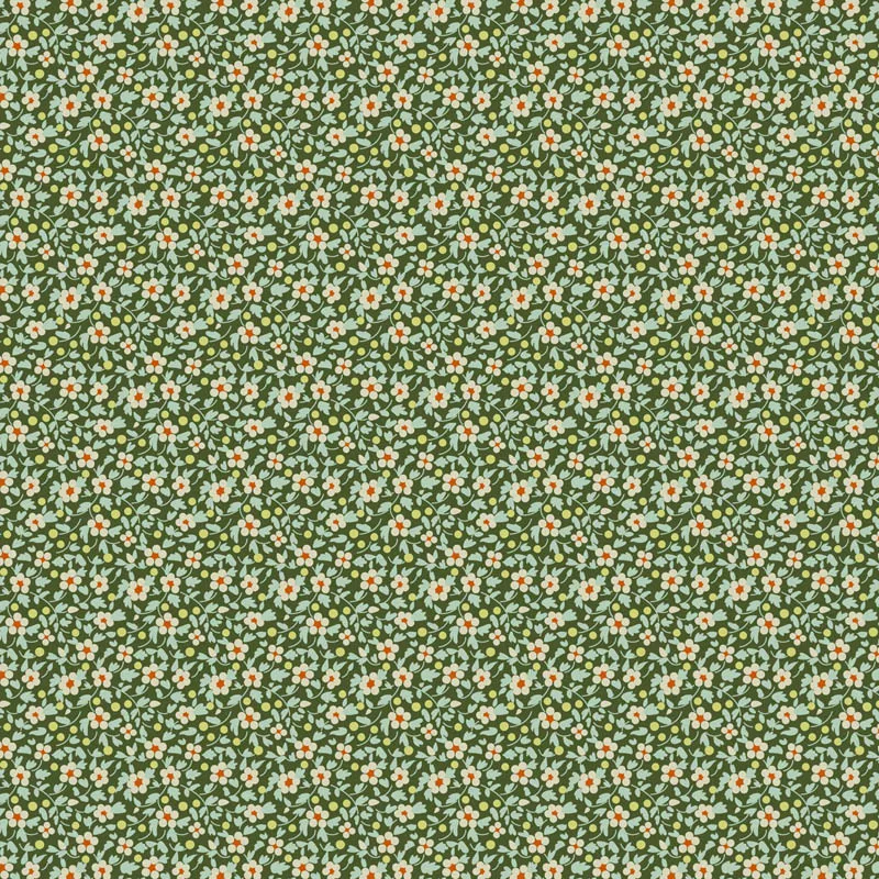 Brie Basics : Pine Small Floral - #TIL-130188-V11 - Tilda