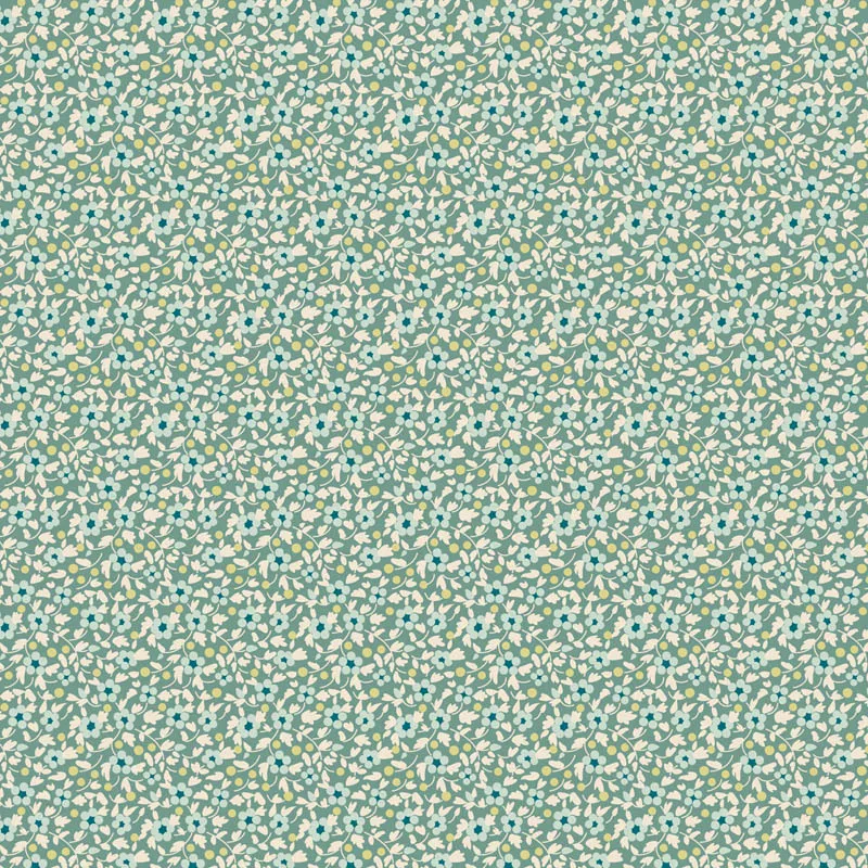Brie Basics : Teal Small Floral - #TIL-130191-V11 - Tilda