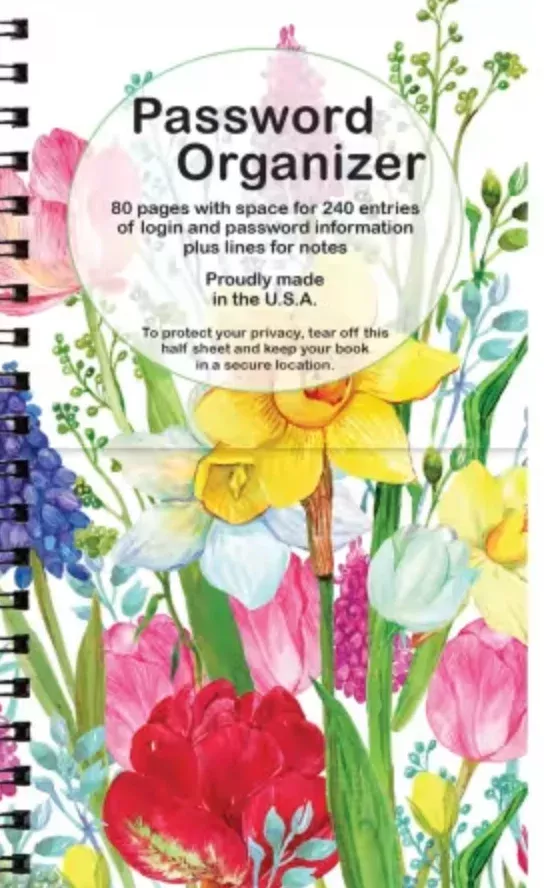 Bright Floral Password Organizer Book