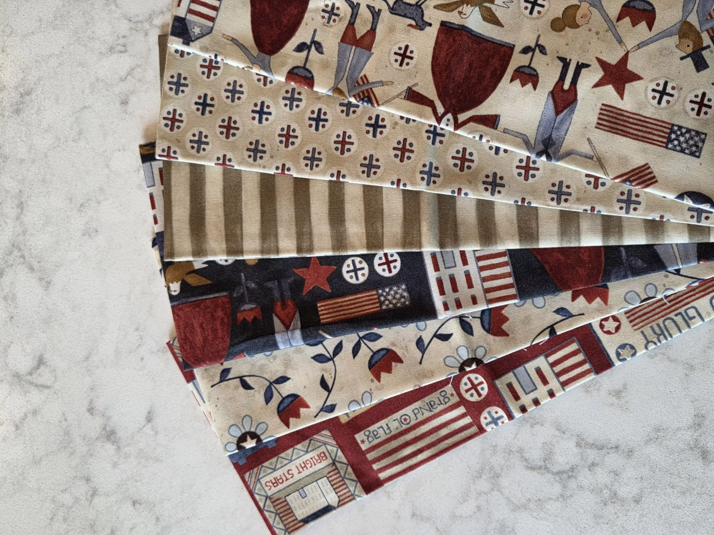 Bright Stars : (6) Fat Quarter Bundle A - Teresa Kogut