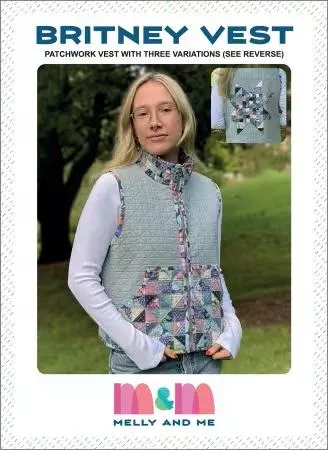 Britney Vest PATTERN by Melly and Me (Sizes XS to XXXXL)