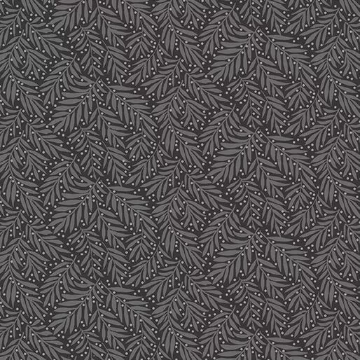 BTX Evelyn's Etched Tulips 10427-14 Gunmetal - Cotton Fabric