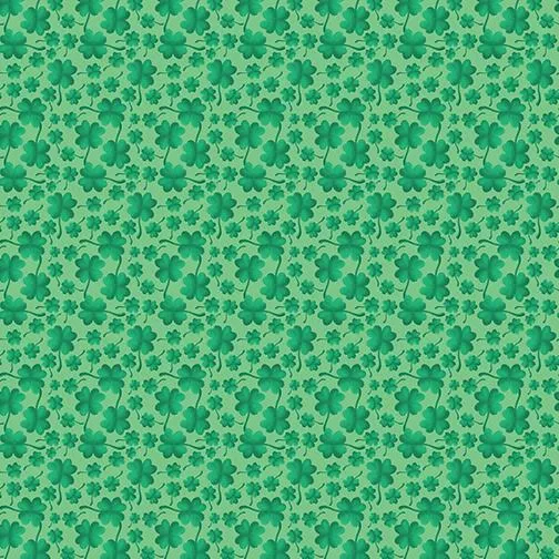 BTX Lucky Gnomes 12662-43 Kelly Green- Cotton Fabric
