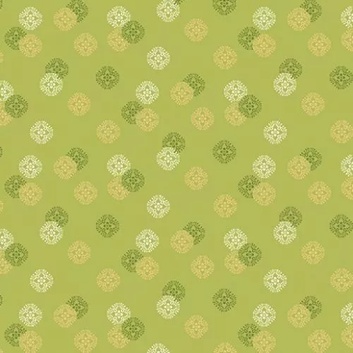 BTX Ribbon Floral 746M-40 Green - Cotton Fabric