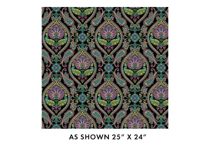 BTX Shangri-La 16110M-12 Black/Multi - Metallic Cotton Fabric