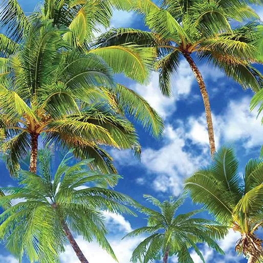 BTX Tropical Escape, 12899-55B Blue - Cotton Fabric