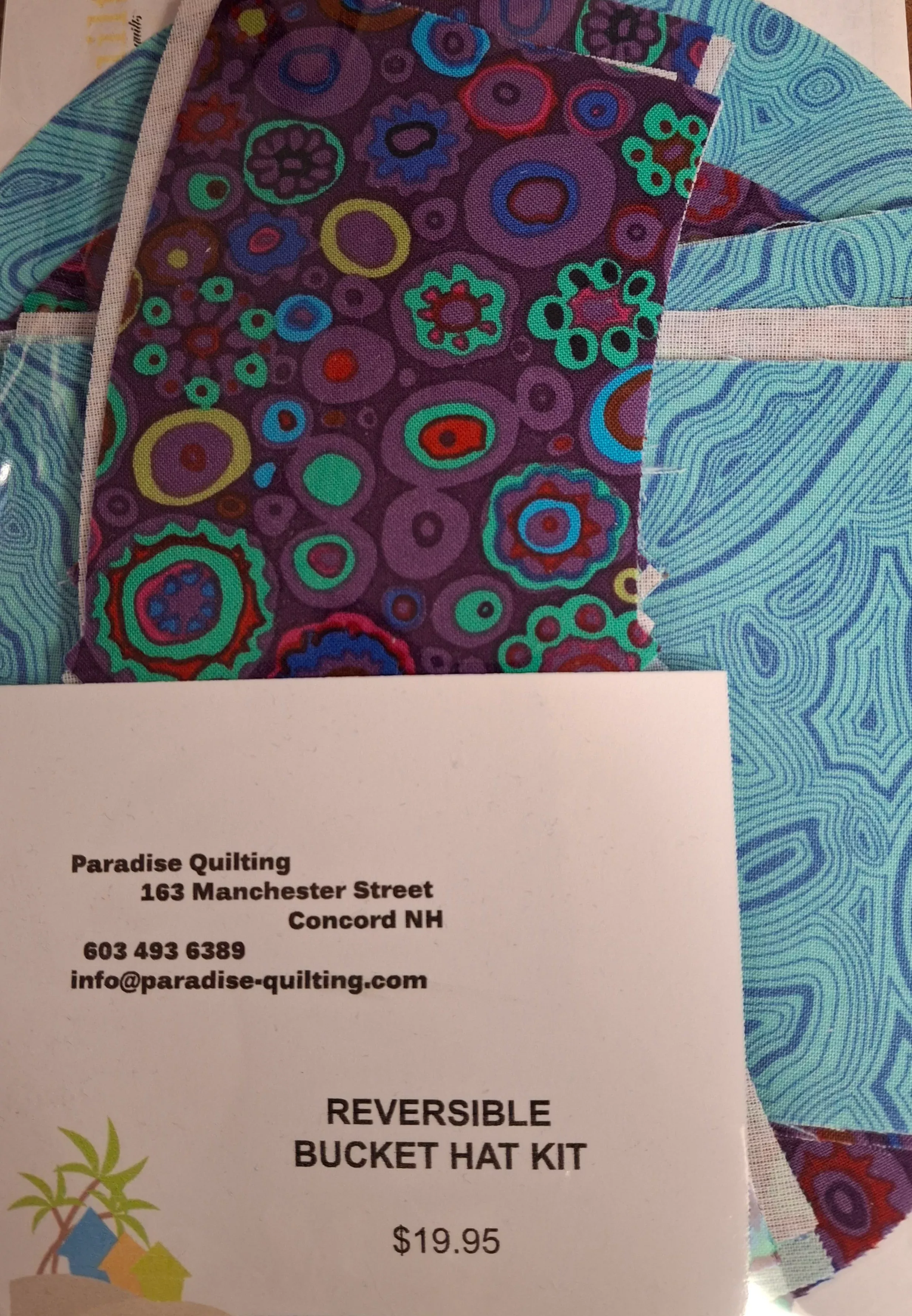 Bucket Hat Kit - Kaffe Fassett and Tula Mineralds - Reversible