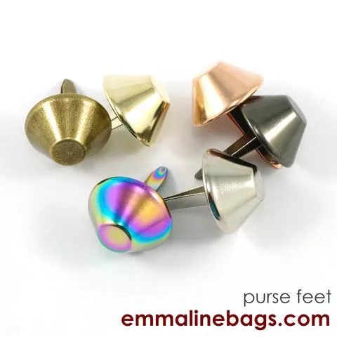 Bucket Purse Feet - 6pk- Gold Finish - Emmaline Bags