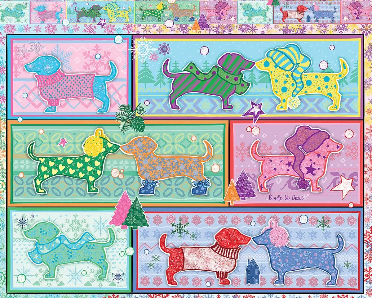 Bundle Up Doxie 1000 Piece Puzzle