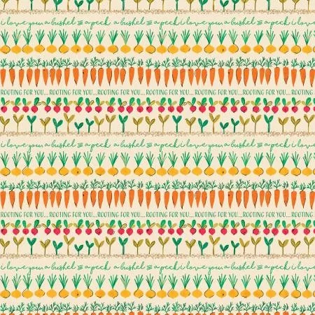 Bushel & Bloom : Veggie Garden Stripe Multi/Natural - #16962DB-99 - Rachel Rossi
