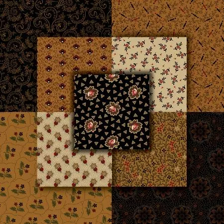 Butternut & Peppercorn II : 2.5" Strips, 40pcs - #ST78-0006 - Marcus Fabrics